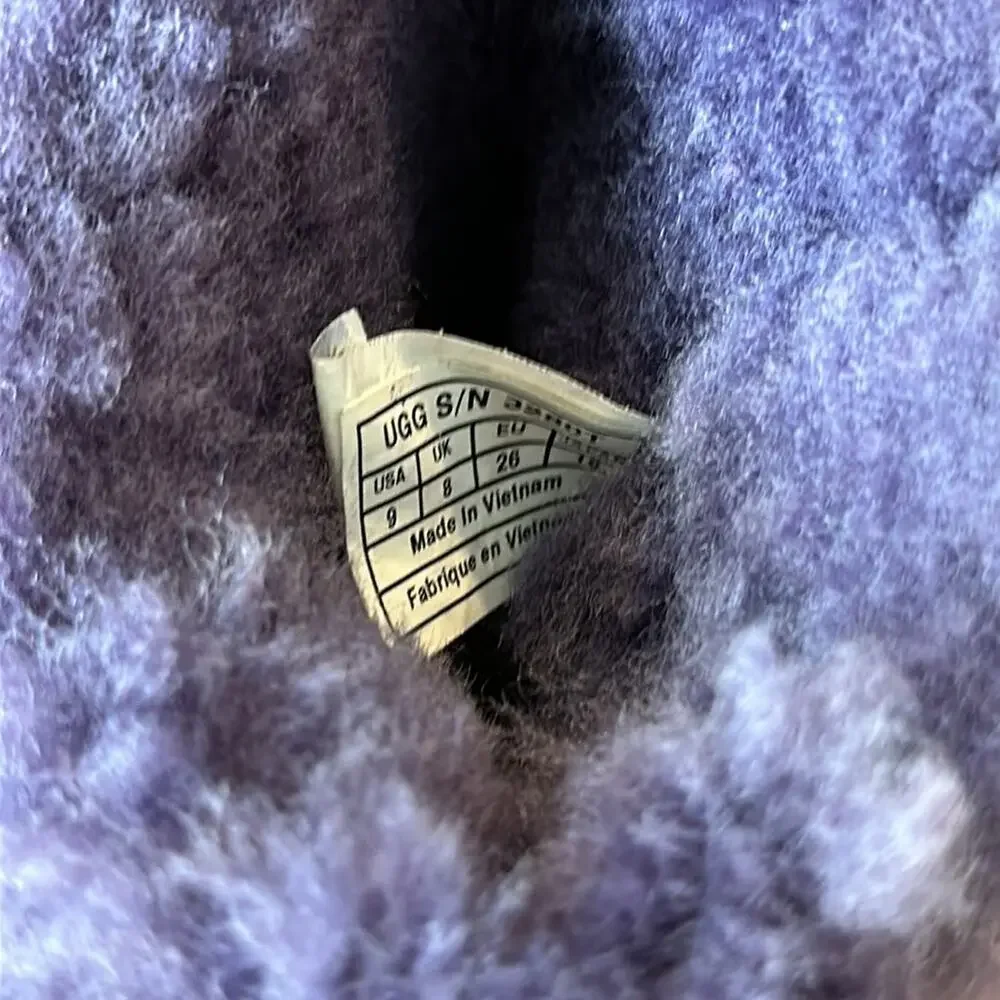 UGG Bailey‎ Bow II Boots Eggplant Purple Size 9 Winter Sheepskin
